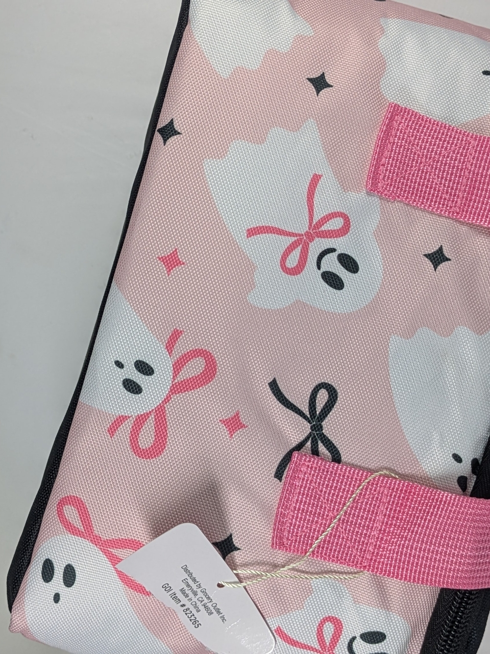 Grocery Outlet 2026 Summerween/Halloween Pink Ghost Print Cooler Bag - Picture 3 of 14